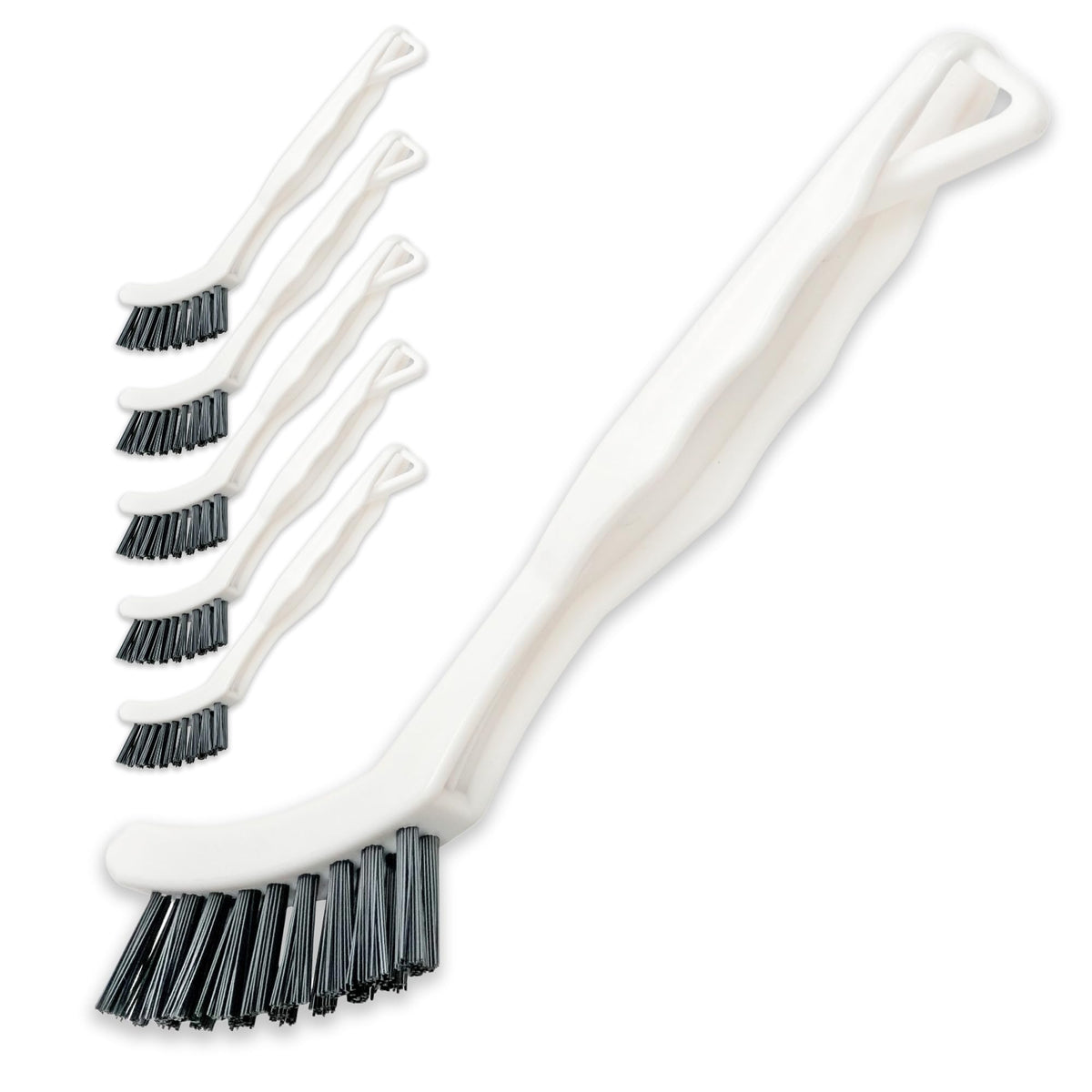 SupplyMaid grout cleaner brush with stiff bristles for tough grime removal.