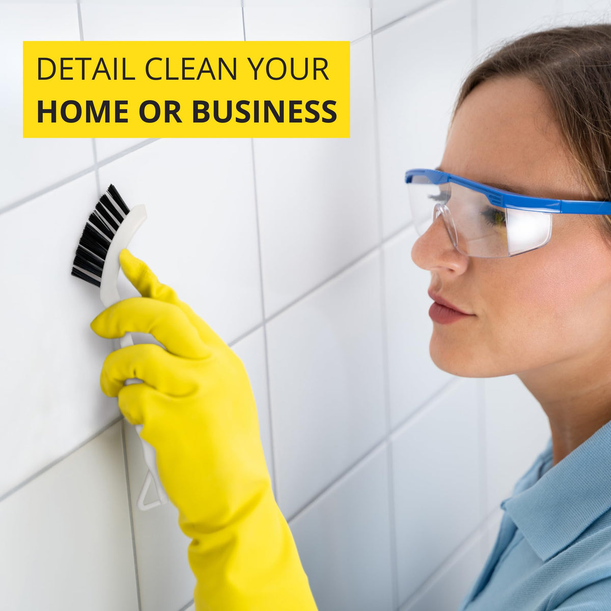 SupplyMaid window track cleaner brush for grime in tight spaces.
