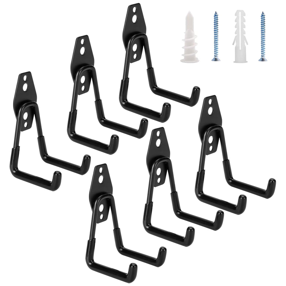 Suprom 6-pack garage hooks heavy-duty set for organized storage.