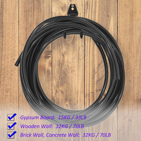 Suprom heavy-duty hook holds ladders and bikes to free floor space.