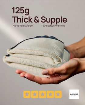 Supsebo oil-resistant nitrile gloves provide chemical protection for demanding tasks.