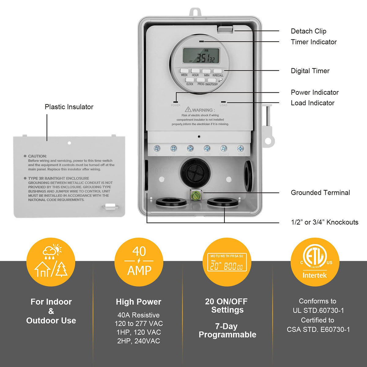 SURAIELEC 7-day programmable timer in use, enabling flexible weekly schedules
