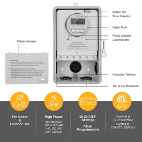 SURAIELEC 7-day programmable timer in use, enabling flexible weekly schedules