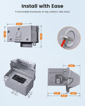 SURAIELEC ETL listed outdoor power box provides reliable outdoor electrical access.