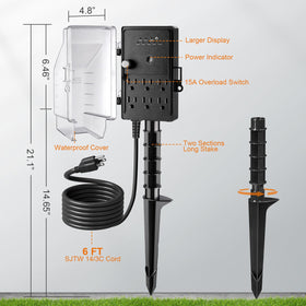 SURAIELEC ideal for holiday lights, sprinklers, and garden decorations.