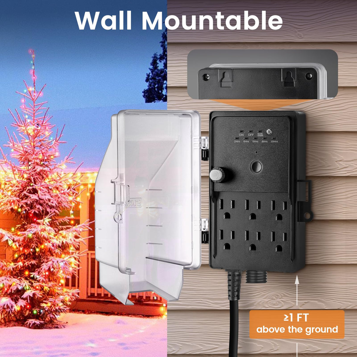 SURAIELEC wall-mount-ready stake for easy seasonal lighting