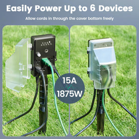 SURAIELEC waterproof stake keeps outlets safe in rain and snow