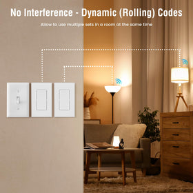 Suraielec outlet receiver demonstrates quiet operation for lamps.