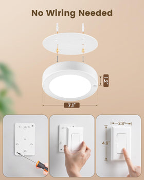 6500K daylight temperature from SURAIELEC ceiling light