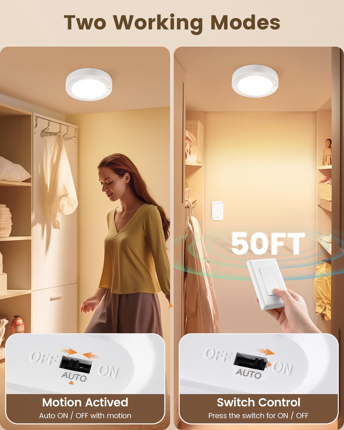 SURAIELEC ceiling light using motion sensor for auto illumination