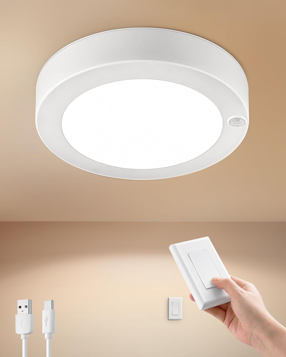 SURAIELEC ceiling light with wall switch for cordless control