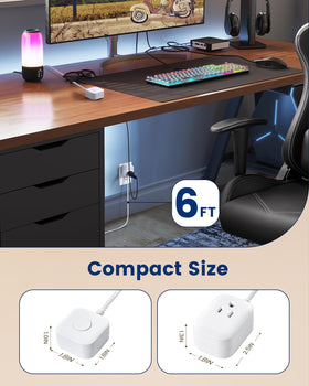 SURAIELEC silent pushbutton switch powers devices quietly.