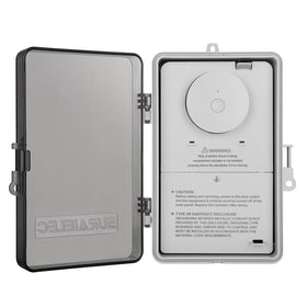 SURAIELEC WiFi pool timer front view for outdoor installation and quick access