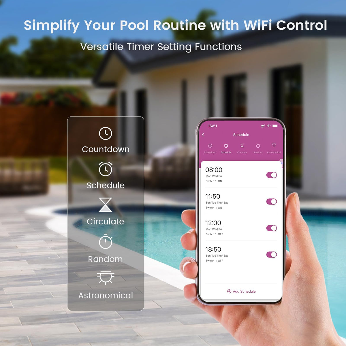 SURAIELEC WiFi pool timer installation image illustrating wiring and mounting for reliable outdoor use