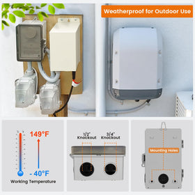 SURAIELEC 40A timer specifications image emphasizing high-power load support
