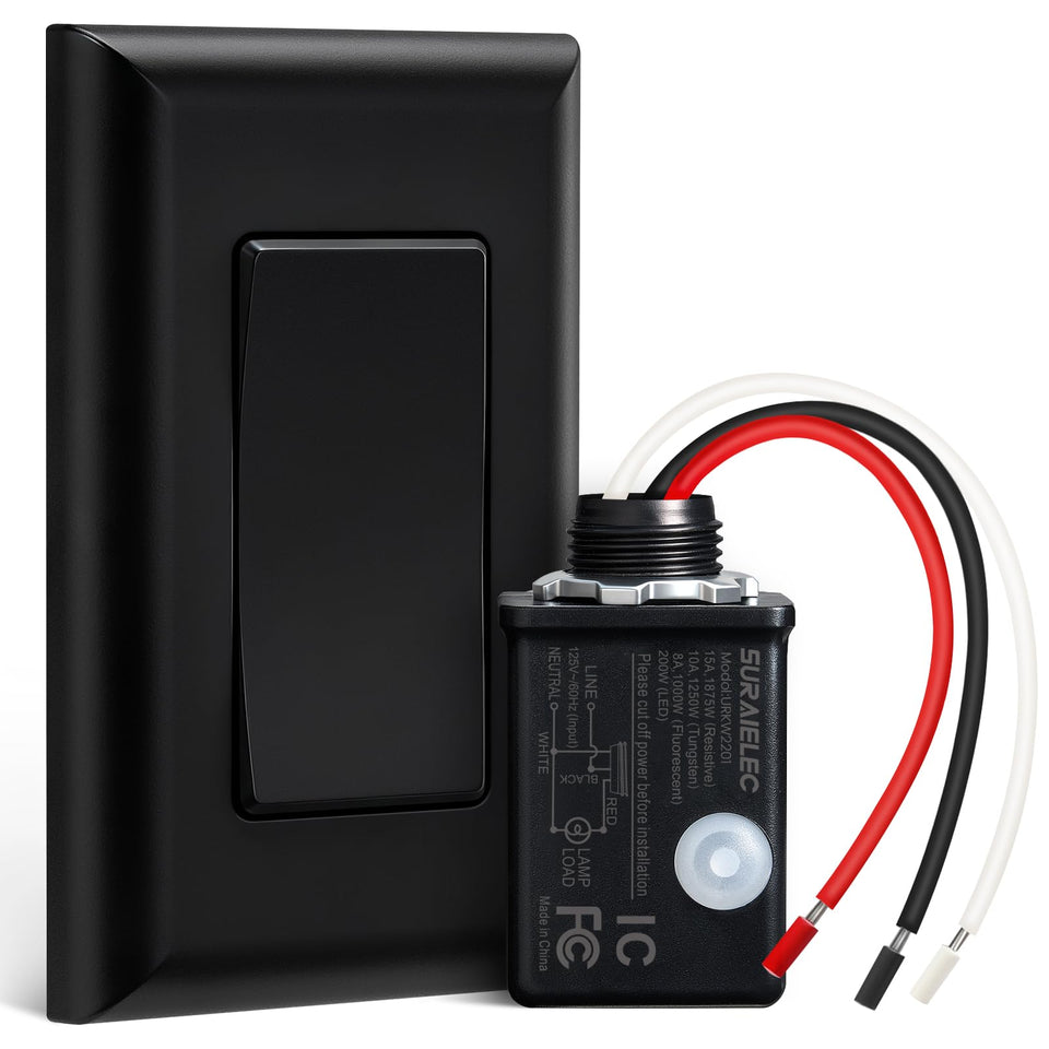 SURAIELEC wireless kit wall switch enables wiring-free light control.