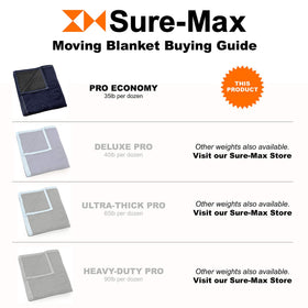 Sure-Max large 80x72 blanket demonstrates heavy-duty padding and rugged feel.