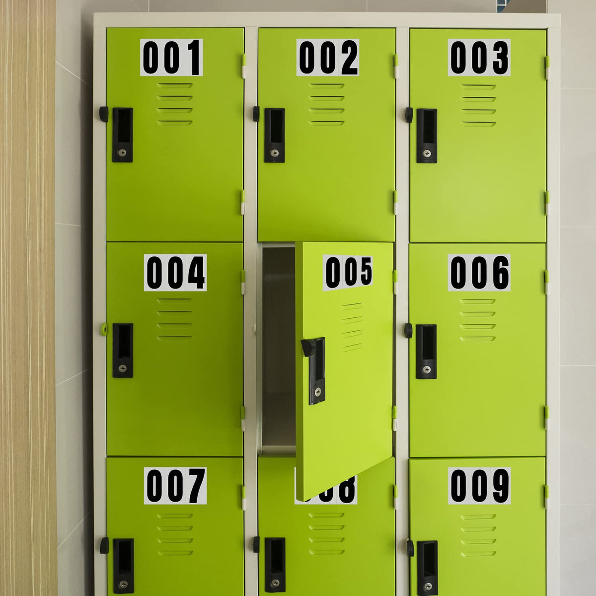 Close-up of durable weatherproof numbers by SUREFORU ready for outdoor use on signs.