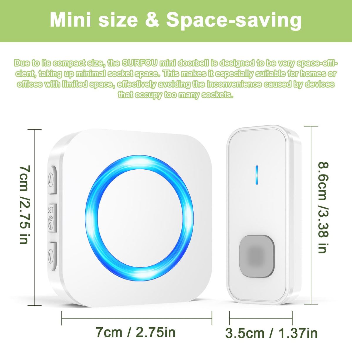 SURFOU doorbell easy install for fast setup.