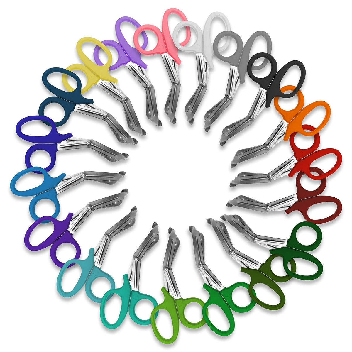 Surgical Online EMT Trauma Shears in rainbow colors for quick clothing and bandage removal