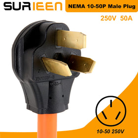 SURIEEN 50A male end view highlighting plug-and-play usability