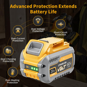 Surkibat 2-pack 9000mAh with Flexvolt compatibility demonstrated.