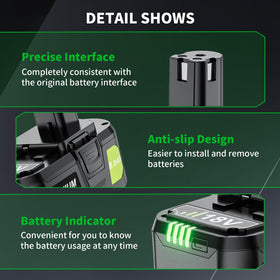 Surkibat premium cell technology enhances durability and consistent power delivery over time.