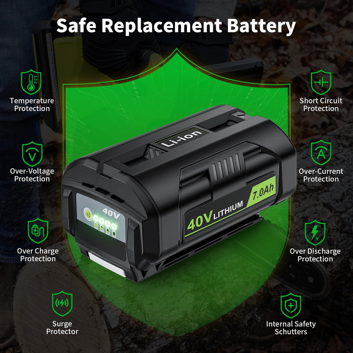 Surkibat smart power management preserves performance and longevity.
