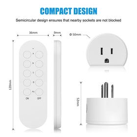 SURNICE remote outlet in use with a lamp in a living space
