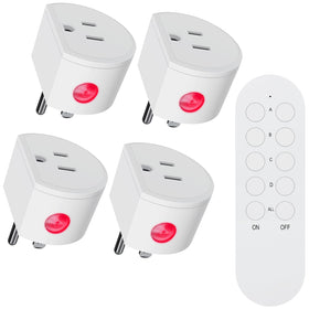 SURNICE remote outlet mounted on wall showing long-range wireless control