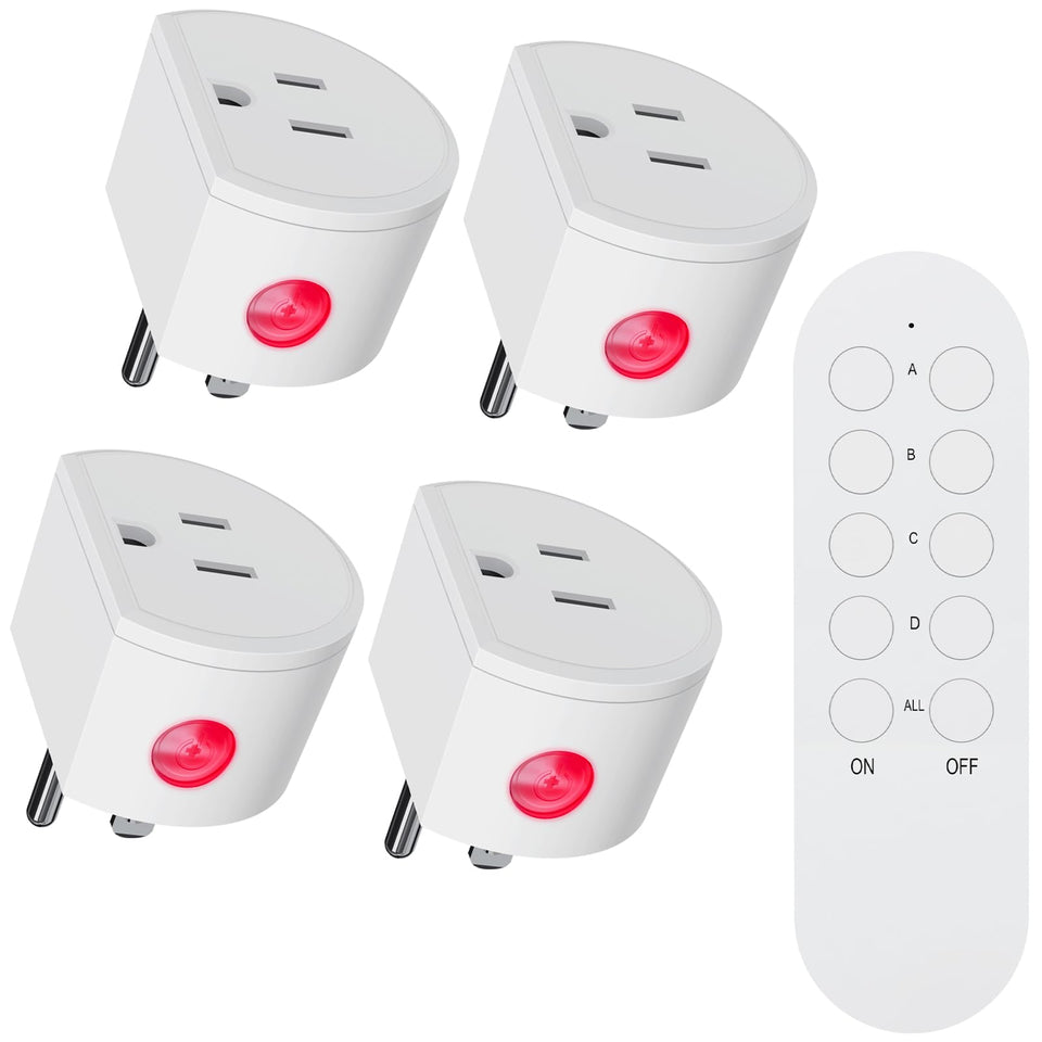 SURNICE remote outlet mounted on wall showing long-range wireless control