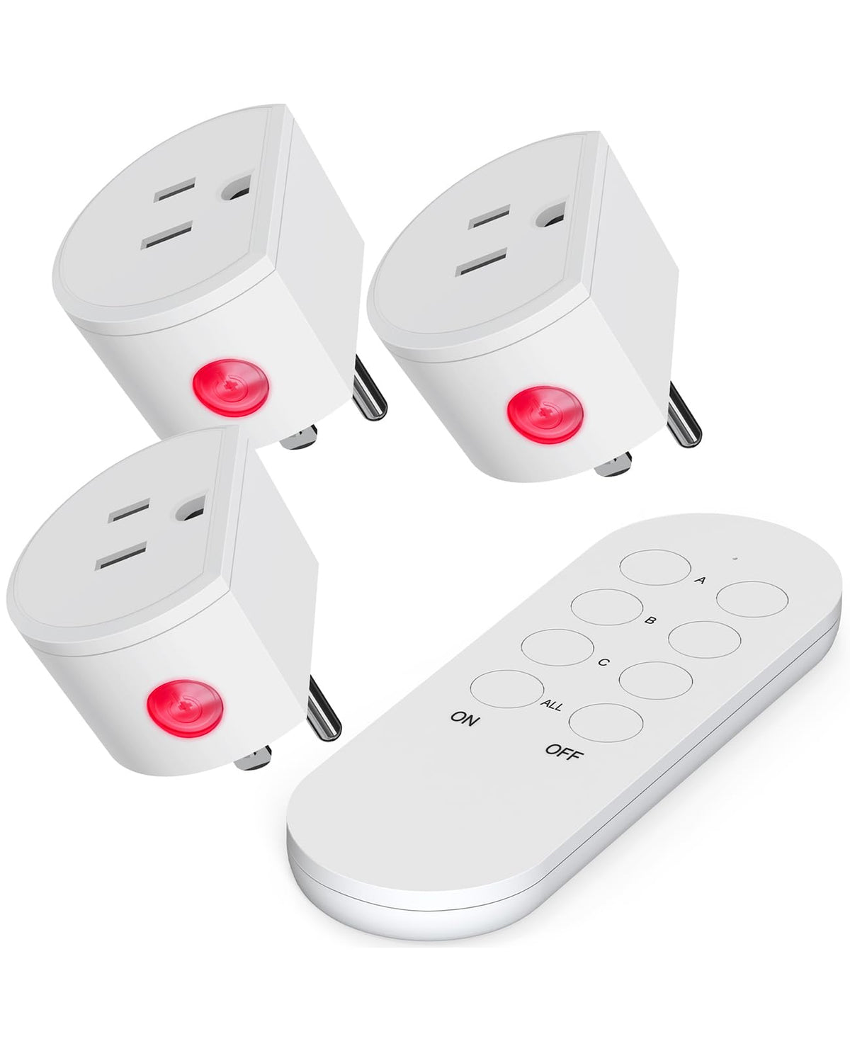 SURNICE wireless remote outlet compact-design enables space-saving control in tight outlets