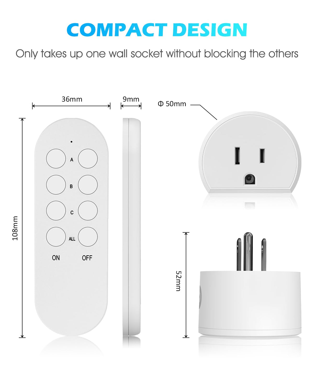 SURNICE wireless remote outlet FCC ETL certifications confirm safety and reliability