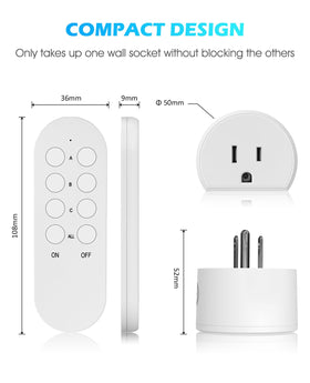 SURNICE wireless remote outlet FCC ETL certifications confirm safety and reliability
