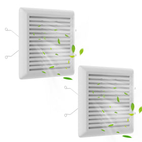 SurpLee C350GN bathroom grille cover closeup highlighting durable plastic construction.
