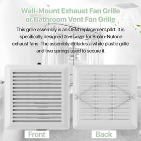 Simple replacement for tired bathroom exhaust grilles.