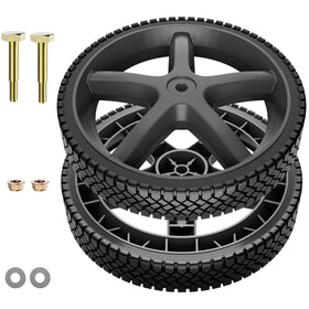 Surplee replacement wheel for pressure washers with 12in diameter and 1/2 hub.