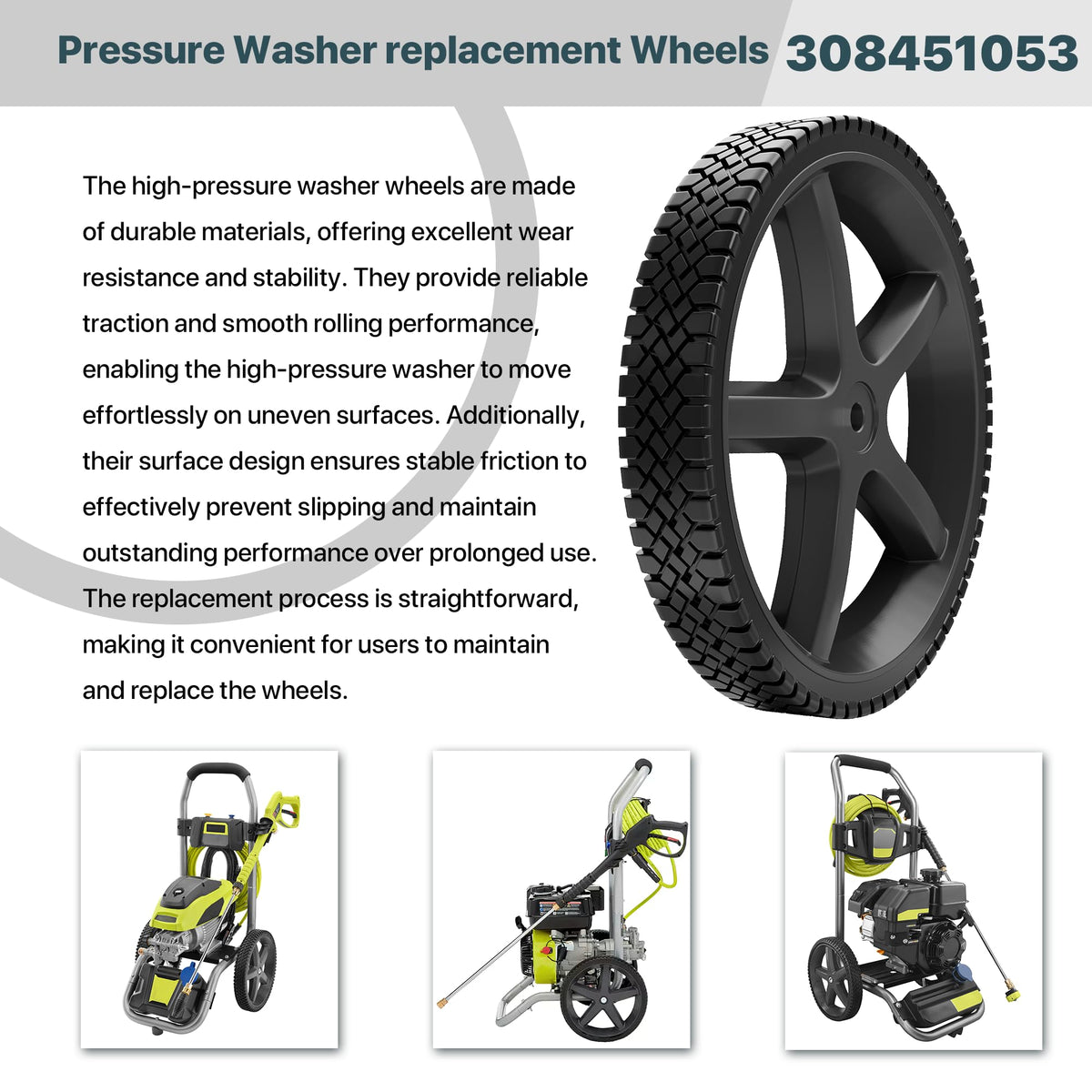 Surplee two-pack replacement wheel packaging for planning maintenance.