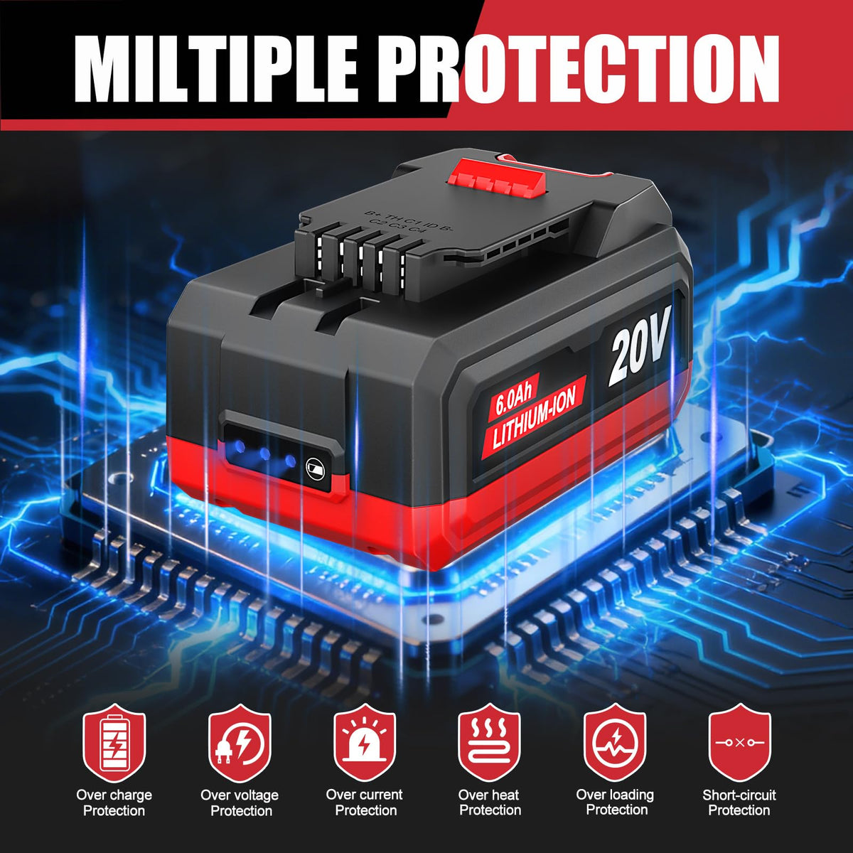 Surpowtec Bauer 20V battery includes a 2-year warranty and support.