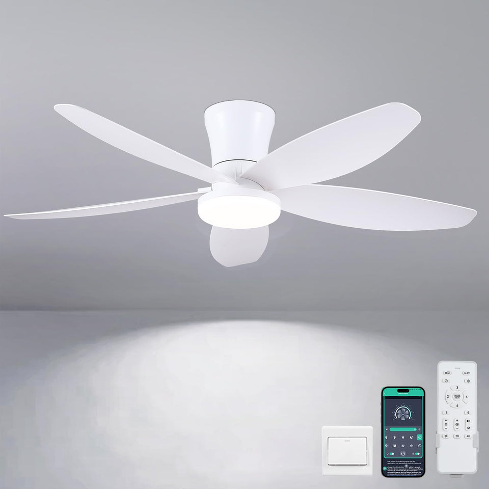 Surtime 42-inch ceiling fan with light assembly for a sleek living space.