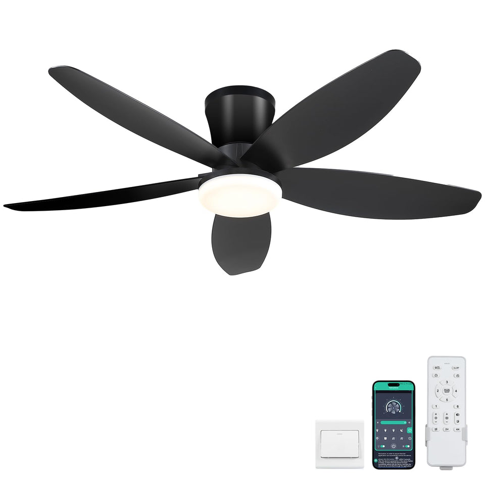 Surtime 42-inch ceiling fan with light for bedrooms and living spaces, enhanced comfort.