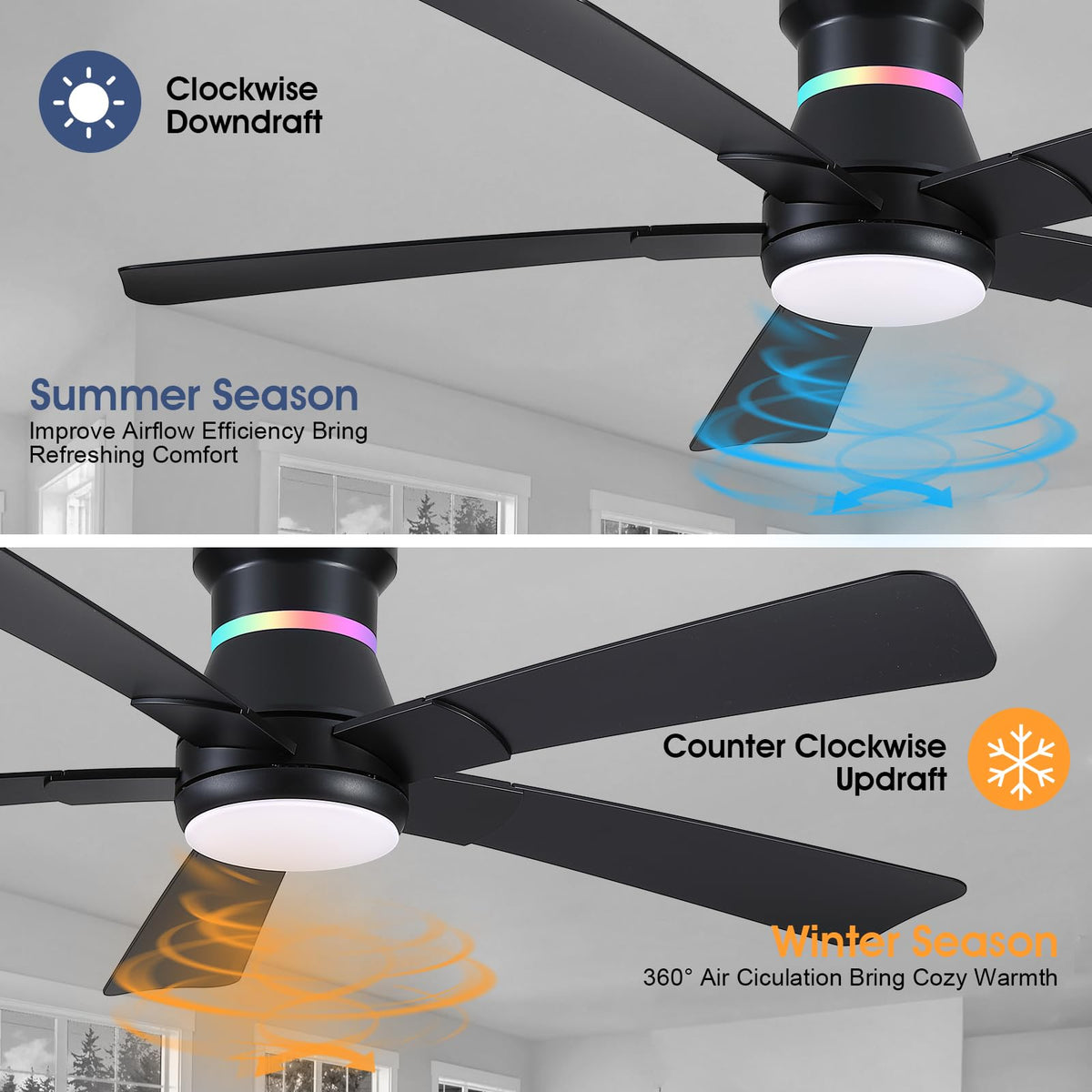 Surtime DC reversible motor provides quiet operation across seasons