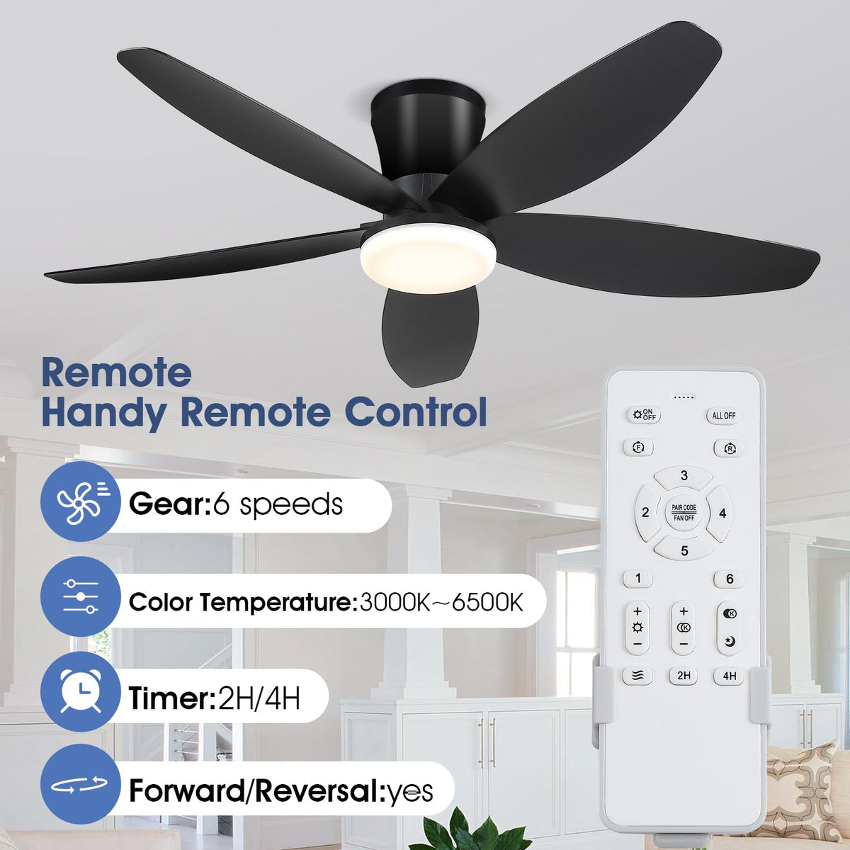 Surtime LED dimmable lighting with three color temps for versatile ambiance.
