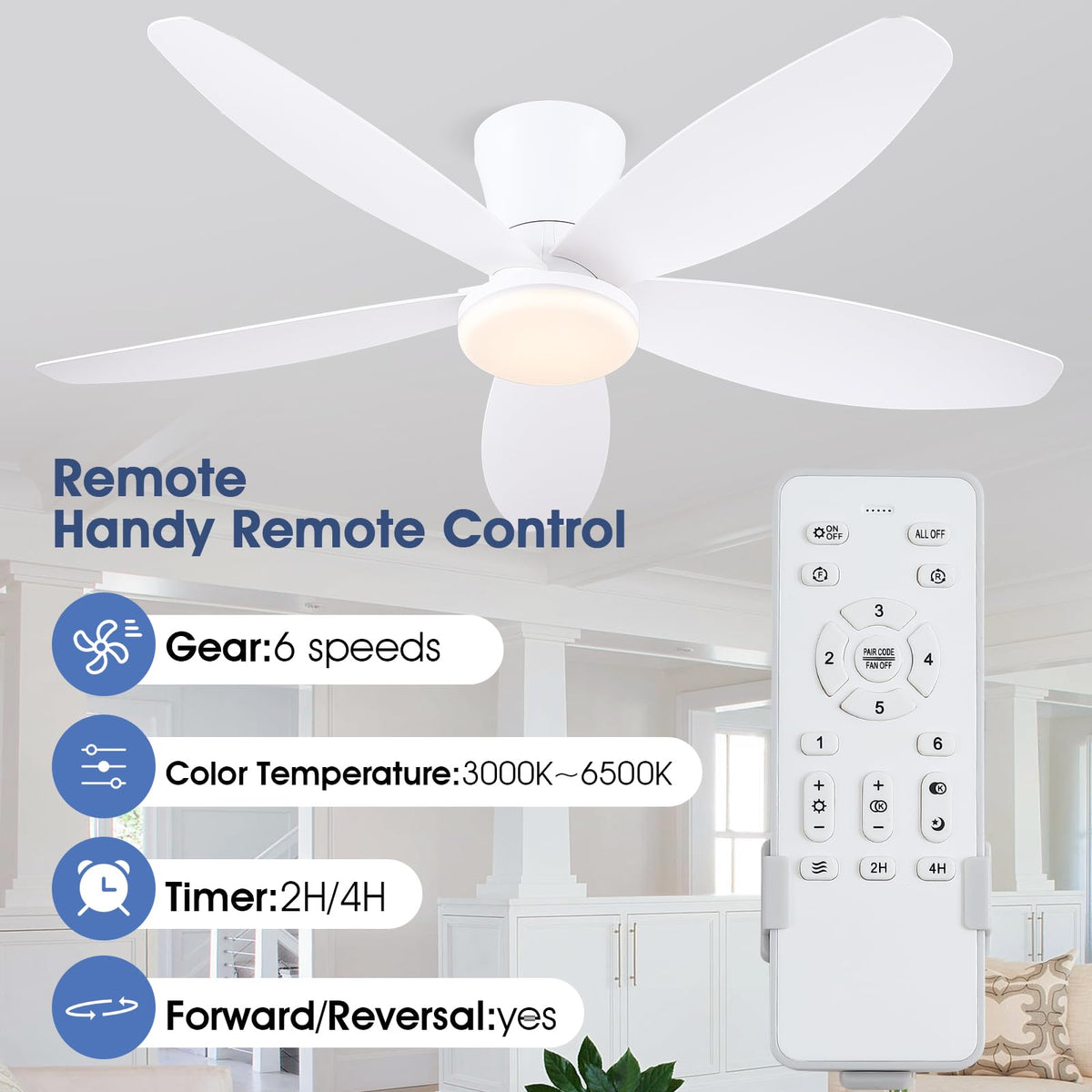 Surtime remote and app control demo for effortless lighting and wind adjustments.