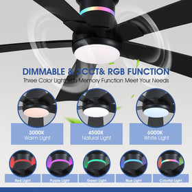 Surtime RGB LED light kit showcasing seven colors for mood lighting