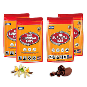 The Survival Tabs vanilla-flavored emergency tablet pouch for quick, reliable nutrition during disasters.