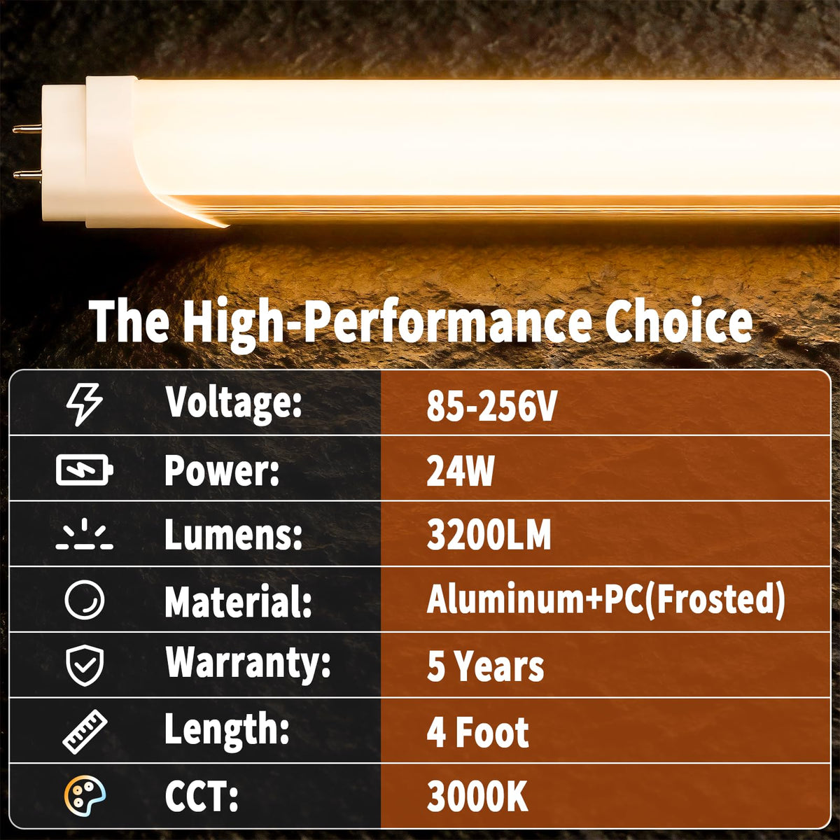 SUSLUM 3000K warm white 3200 lumens for inviting, natural-looking illumination
