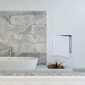 Suteck flush frame edge and rounded corners ensure safe, clean finish.