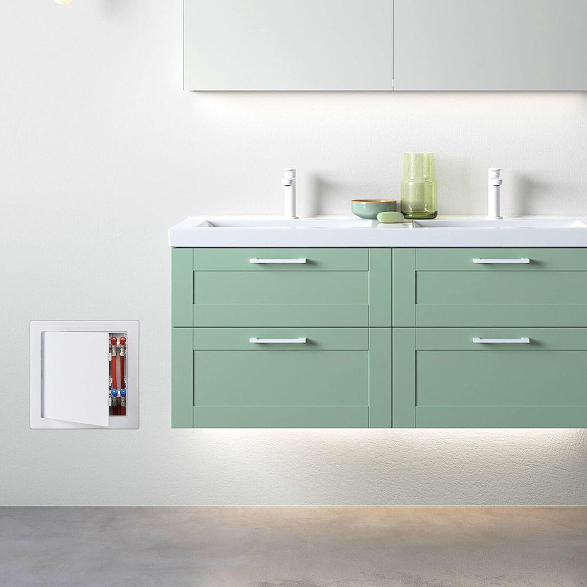 Suteck paint-friendly surface access door ready to match wall color