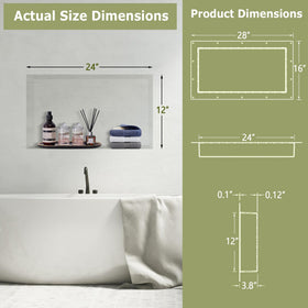 Suteck Shower Niche waterproof ABS construction ensures long-lasting use